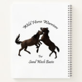 Wilde paarden en zand wasbekken notitieboek (Achterkant)