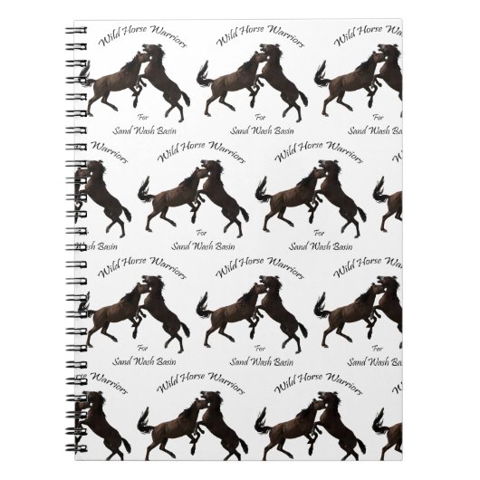 Wilde paarden en zand wasbekken notitieboek (Voorkant)