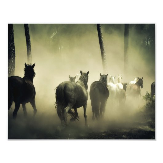 Wilde paarden foto afdruk (Voorkant)