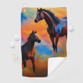 Wilde paarden golfhanddoek (Insitu)