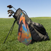 Wilde paarden golfhanddoek (Groen)
