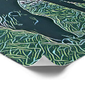 Wilde paarden grazen op Shackleford Banks Poster (Hoek)