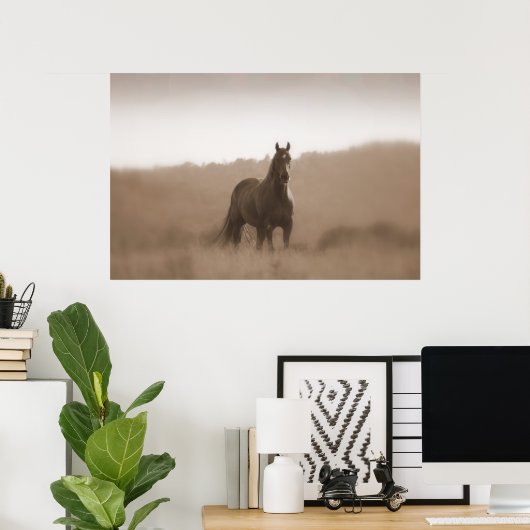 Wilde paarden.. Groot basisPoster Poster (Thuiskantoor)