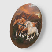 Wilde paarden grote klok (Hoek)