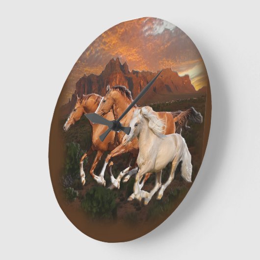 Wilde paarden grote klok (Hoek)