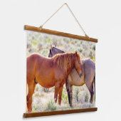 Wilde paarden hangend wandkleed (Gebogen)