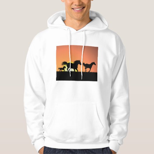 Wilde paarden hoodie (Voorkant)