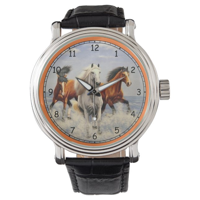 Wilde paarden horloge (Voorkant)