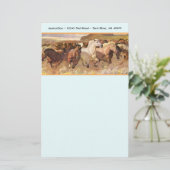 Wilde paarden Horse Mustang Stationery Note paper Briefpapier (Staand voorkant)
