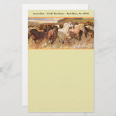 Wilde paarden Horse Mustang Stationery Note paper Briefpapier (Voorkant / Achterkant)