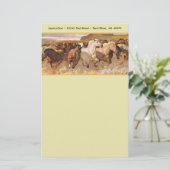 Wilde paarden Horse Mustang Stationery Note paper Briefpapier (Staand voorkant)