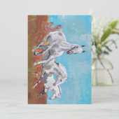 Wilde paarden in acryl kaart (Staand voorkant)