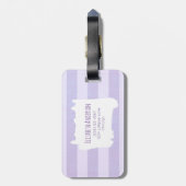 Wilde paarden in blauwe en Paarse Waterverf Bagagelabel (Achterkant verticaal)