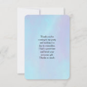 Wilde Paarden in Blauwe en Paarse Waterverf Hartel Bedankkaart (Achterkant)