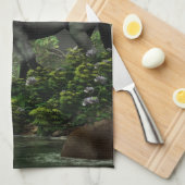 Wilde paarden in het bos theedoek (Quarter Fold)