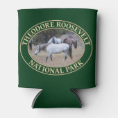 Wilde paarden in het Nationaal Park Theodore Roose Blikjeskoeler (Voorkant)