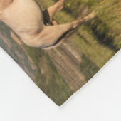 Wilde paarden in het Nationaal Park Theodore Roose Fleece Deken (Hoek)