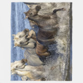 Wilde paarden in het SURF Fleece Deken (Voorkant)