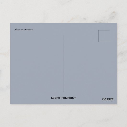 Wilde paarden in Montana Briefkaart (Achterkant)