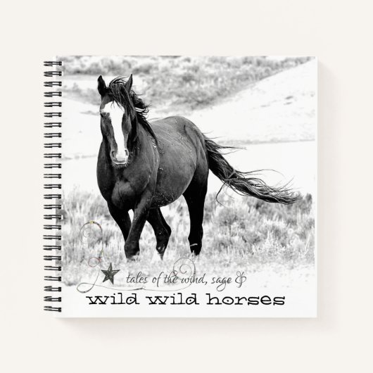 Wilde paarden Journal Diary Spiral Notitieboek (Voorkant)