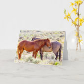 Wilde paarden kaart (Gele Bloem)