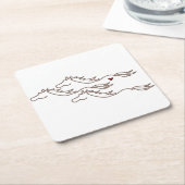 Wilde paarden kartonnen onderzetters (Schuin)