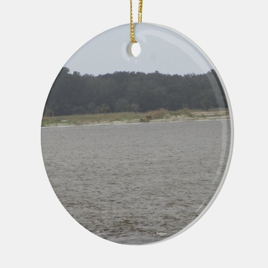 Wilde paarden keramisch ornament (Links)