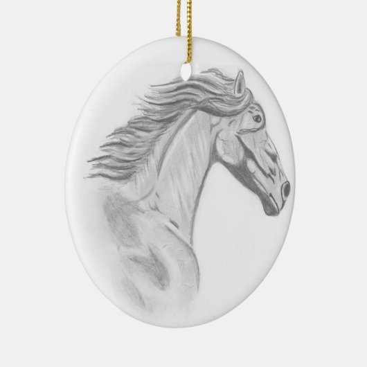 Wilde paarden keramisch ornament (Rechts)