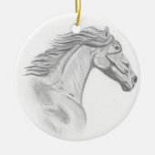 Wilde paarden keramisch ornament (Voorkant)