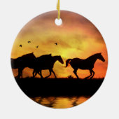 Wilde paarden keramisch ornament (Achterkant)