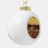 Wilde paarden keramische bal ornament (Links)