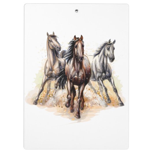 Wilde paarden klembord (Achterkant)