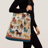 Wilde paarden Kruisdieren Canvas tas (Dichtbij)