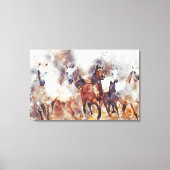 Wilde paarden Kunstcanvas afdrukken (Voorkant)