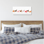 Wilde paarden lopen canvas afdruk (Insitu (Slaapkamer))