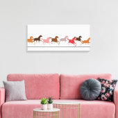 Wilde paarden lopen canvas afdruk (Insitu (Woonkamer))