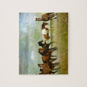 Wilde paarden lopen -  creatieve kunst legpuzzel (Verticaal)