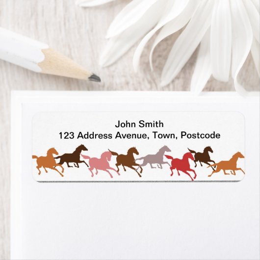 Wilde paarden lopen etiket (Insitu)