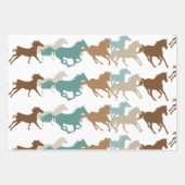 Wilde paarden lopen inpakpapier vel (Voorkant)