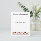 Wilde paarden lopen kaart (Staand voorkant)