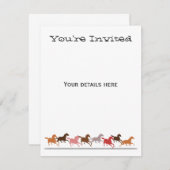 Wilde paarden lopen kaart (Voorkant / Achterkant)