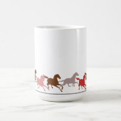 Wilde paarden lopen koffiemok (Center)