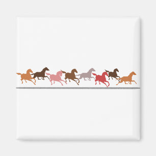 Wilde paarden lopen magneet