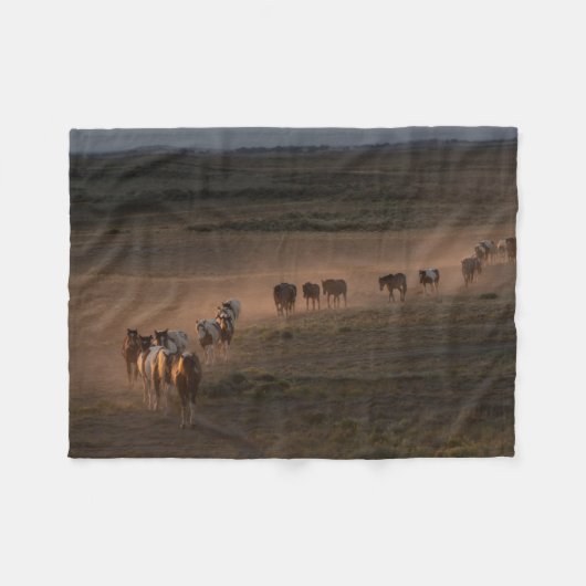 Wilde paarden lopen naar de woestijn fleece deken (Voorkant (Horizontaal))