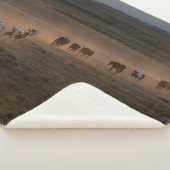 Wilde paarden lopen naar woestijn sherpa deken (3/4)