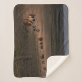 Wilde paarden lopen naar woestijn sherpa deken (Voorkant)