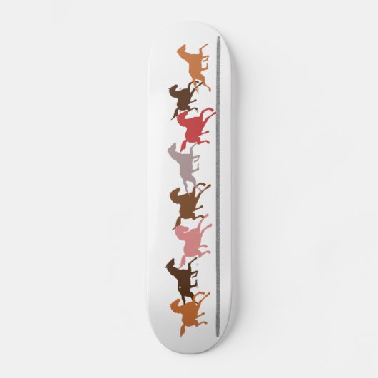 Wilde paarden lopen skateboard (Voorkant)