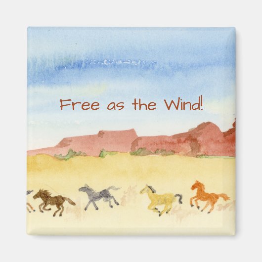Wilde paarden magneet (Voorkant)