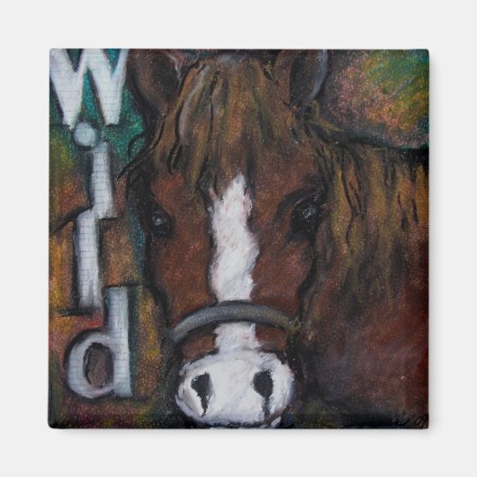 Wilde paarden magneet (Voorkant)