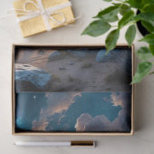 Wilde paarden merrie en veulen in woestijnlandscha tissuepapier (Geschenk)